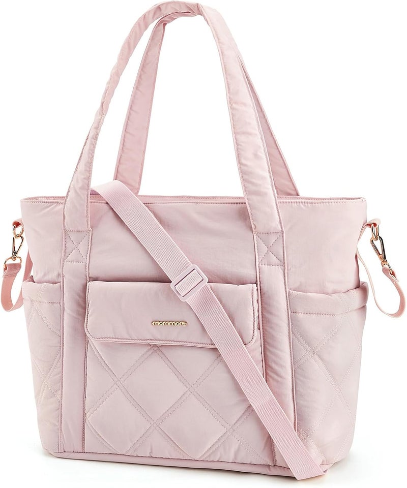 MOMMORE Diaper Bag Tote Small Baby Bag with Insulated Pockets, Lightweight Mommy Tote with Stroller Straps, Nurse Gym Travel - Image 1